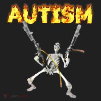 Autism Skeleton Meme Funny Gift Golf Towel thumb 3