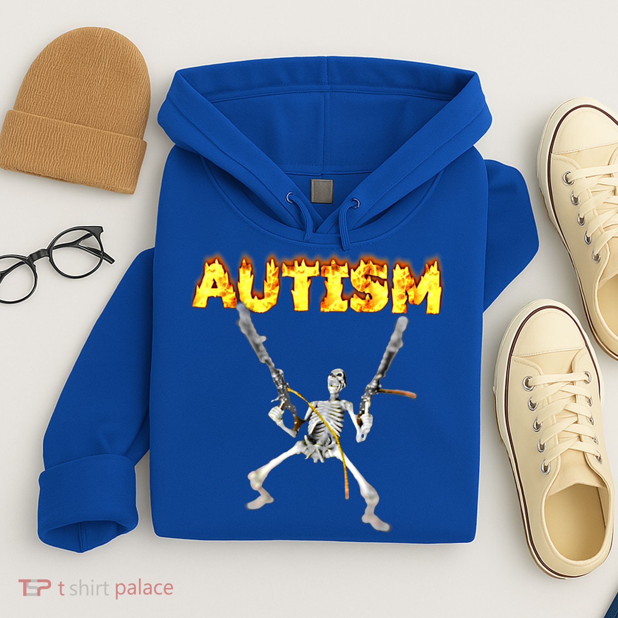 Autism Skeleton Meme Funny Gift Hoodie