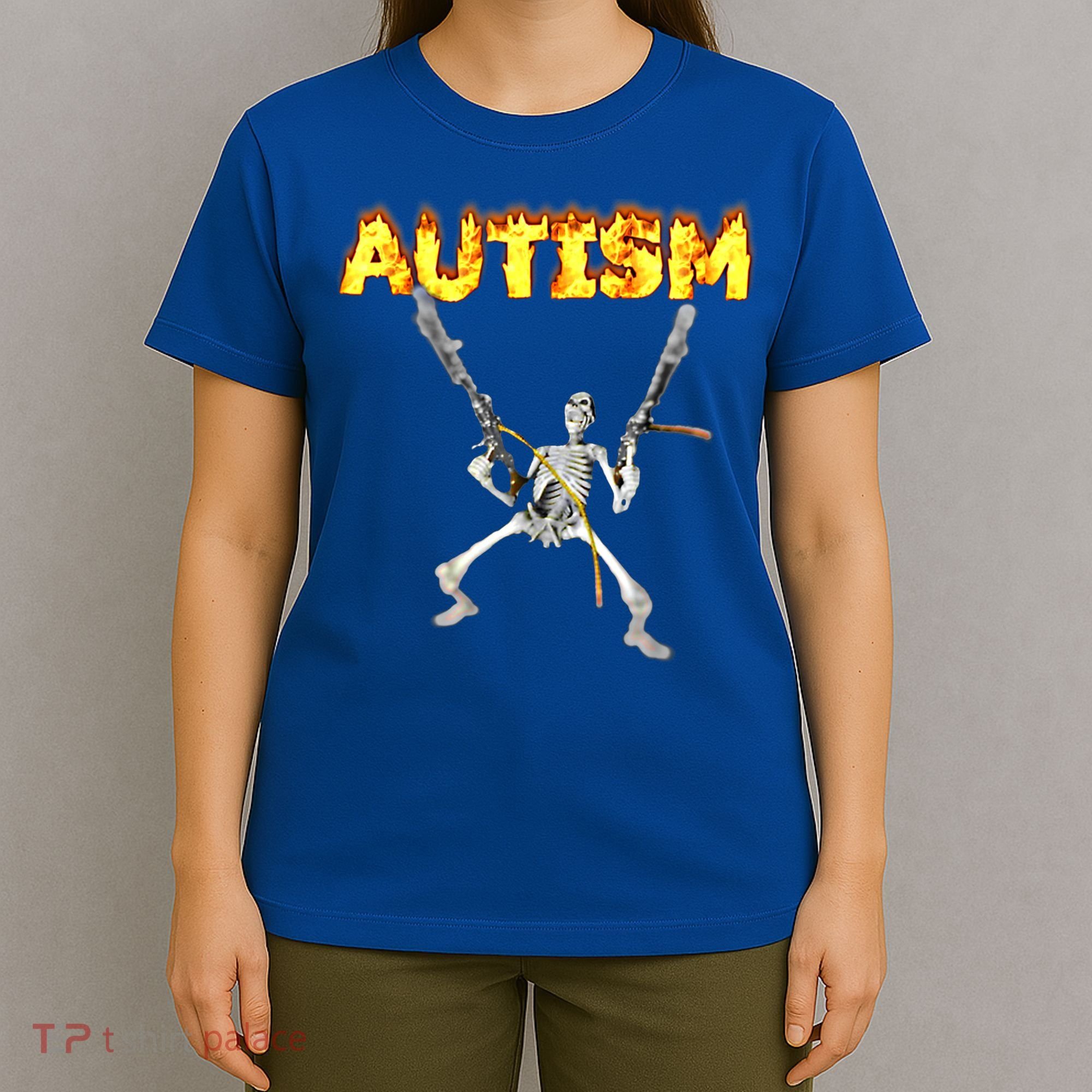 Autism Skeleton Meme Funny Gift T-Shirt