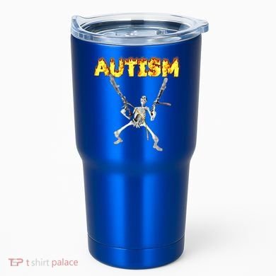 Autism Skeleton Meme Funny Gift Tumbler