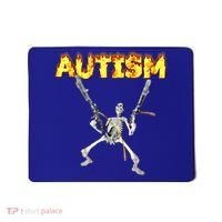 Autism Skeleton Meme Funny Gift Mousepad thumb 0