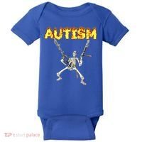 Autism Skeleton Meme Funny Gift Baby Bodysuit thumb 0
