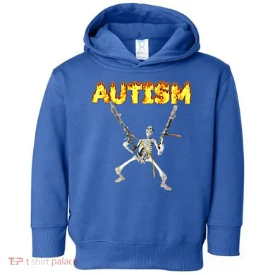 Autism Skeleton Meme Funny Gift Toddler Hoodie