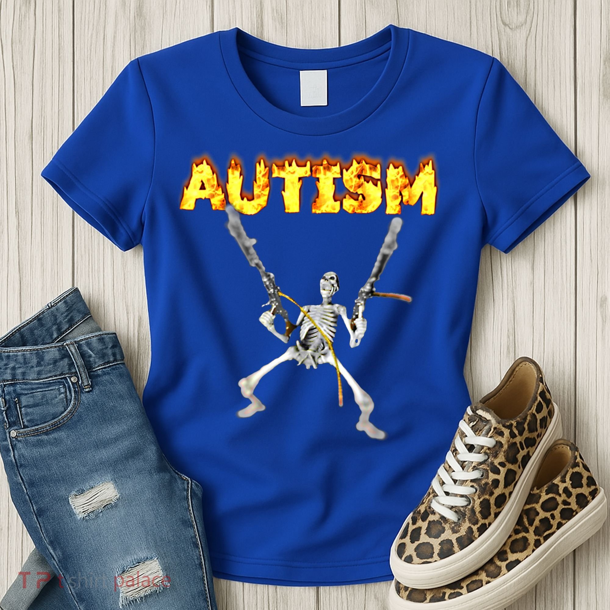 Autism Skeleton Meme Funny Gift Women's T-Shirt
