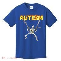 Autism Skeleton Meme Funny Gift Kids T-Shirt thumb 0