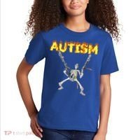Autism Skeleton Meme Funny Gift Kids T-Shirt thumb 2