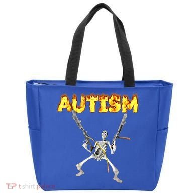 Autism Skeleton Meme Funny Gift Tote Bag