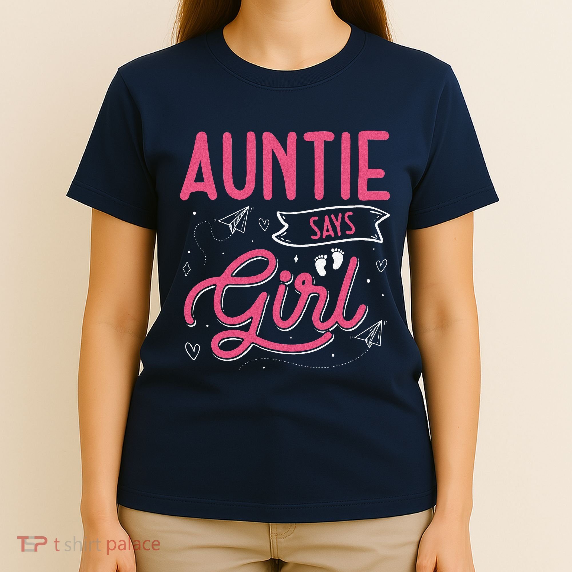 Auntie Says Matching Family Team Gender Reveal T-Shirt