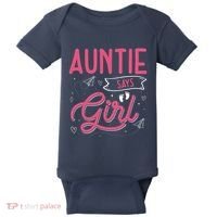 Auntie Says Matching Family Team Gender Reveal Baby Bodysuit thumb 0