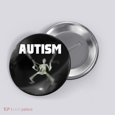 Autism Skeleton Meme Button