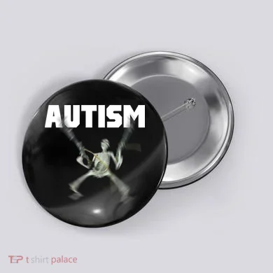 Autism Skeleton Meme Button