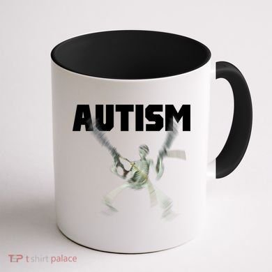 Autism Skeleton Meme Coffee Mug back