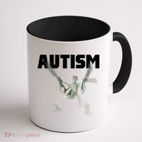Autism Skeleton Meme Coffee Mug thumb 1