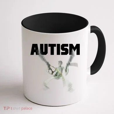 Autism Skeleton Meme Coffee Mug back