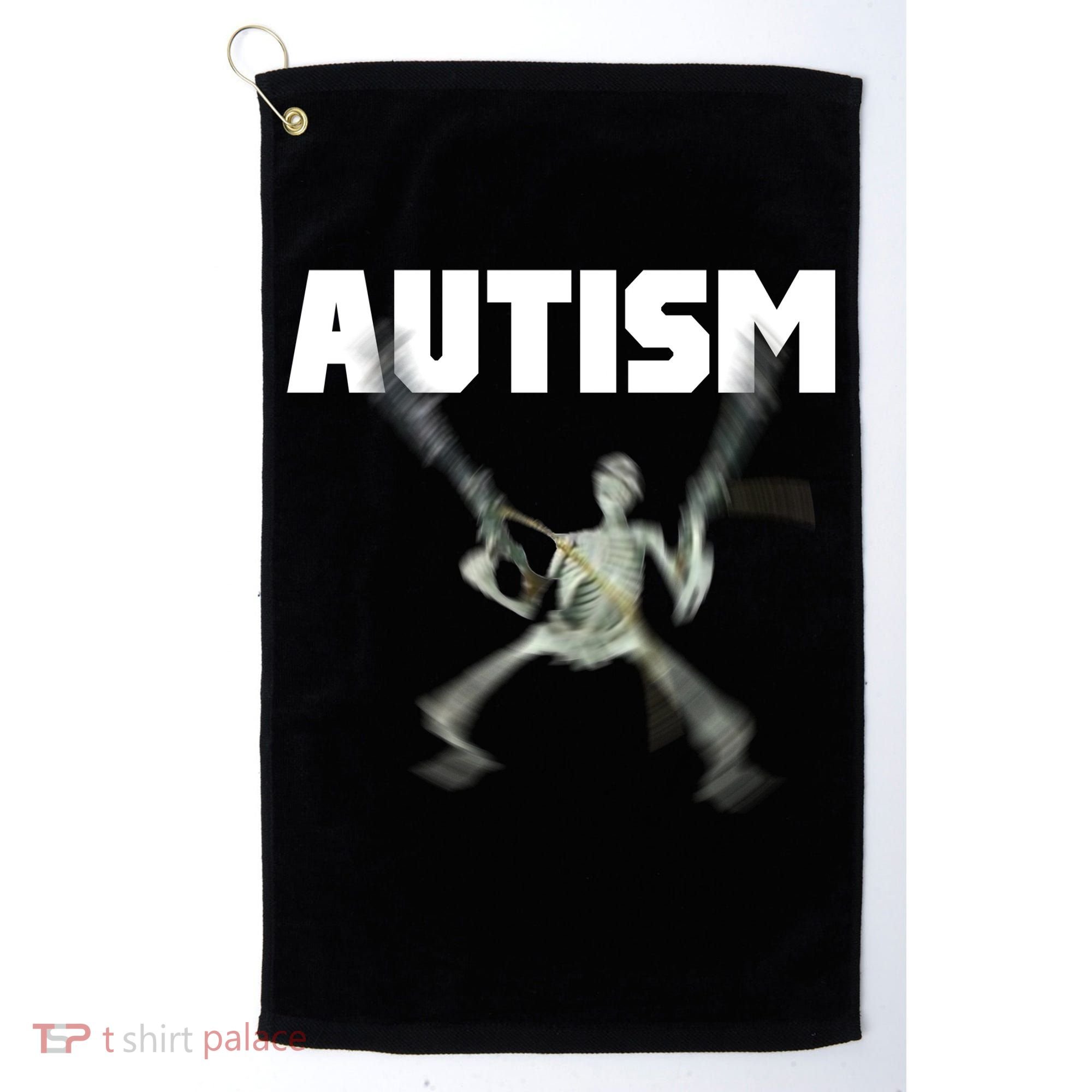 Autism Skeleton Meme Golf Towel