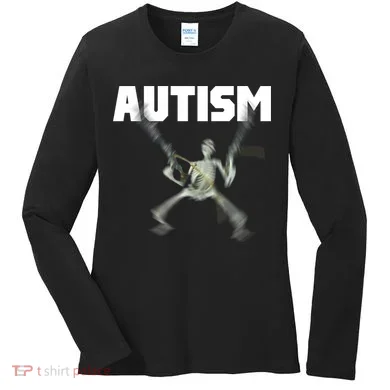 Autism Skeleton Meme Women's Long Sleeve Shirt