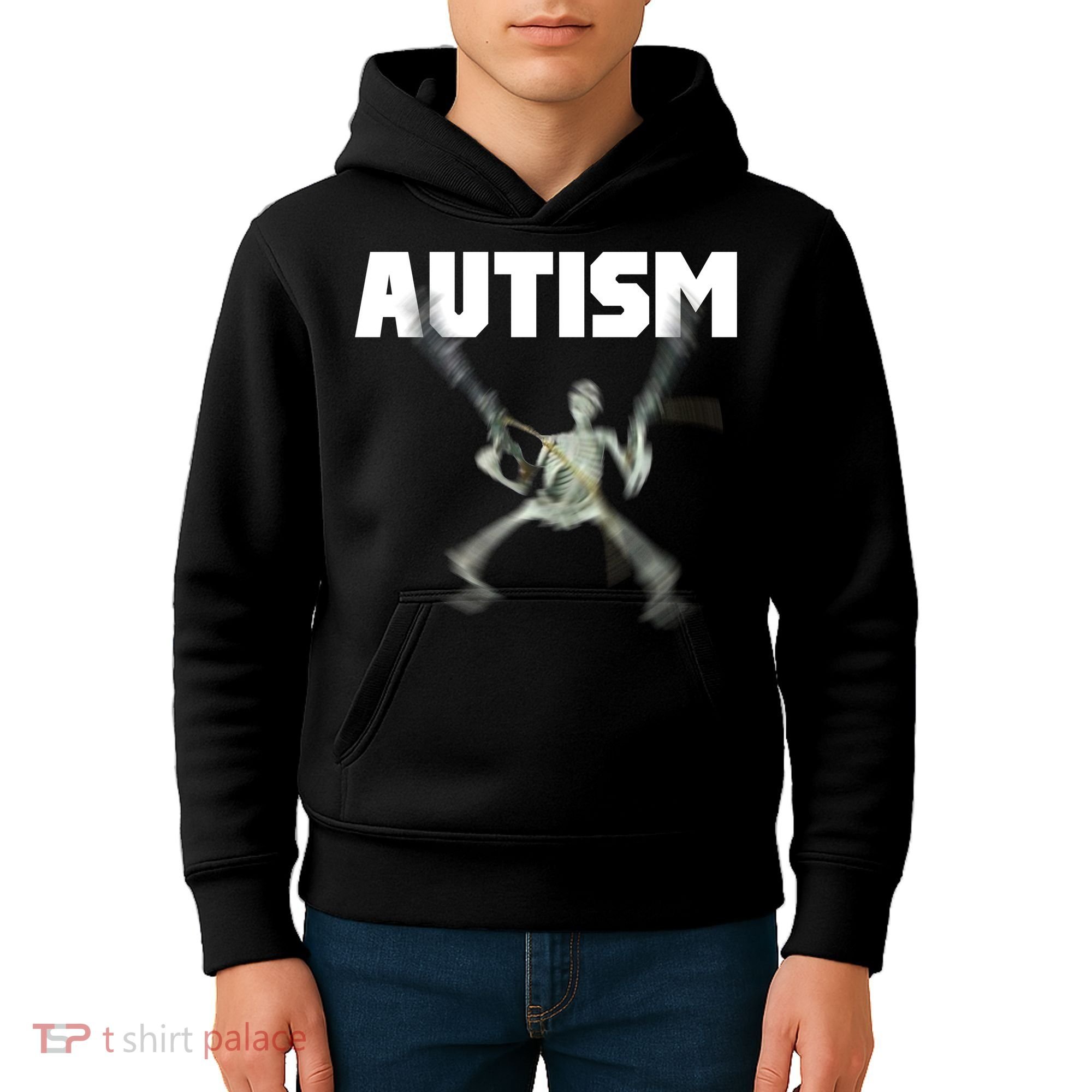 Autism Skeleton Meme Kids Hoodie