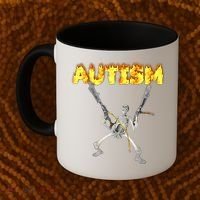 Autism Skeleton Meme Funny Coffee Mug thumb 2