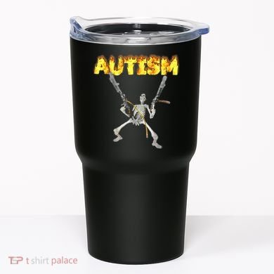 Autism Skeleton Meme Funny Tumbler