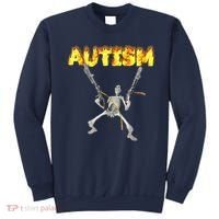 Autism Skeleton Meme Funny Sweatshirt thumb 0