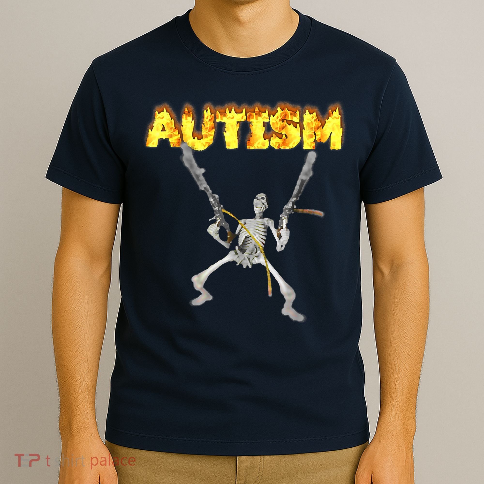 Autism Skeleton Meme Funny T-Shirt
