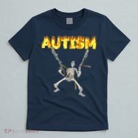 Autism Skeleton Meme Funny T-Shirt thumb 5