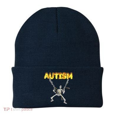 Autism Skeleton Meme Funny Beanie