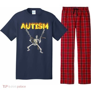 Autism Skeleton Meme Funny Pajama Set