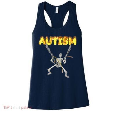 Autism Skeleton Meme Funny Women's Tank Top