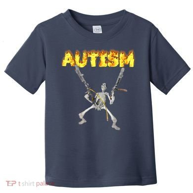 Autism Skeleton Meme Funny Toddler T-Shirt