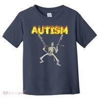 Autism Skeleton Meme Funny Toddler T-Shirt thumb 0