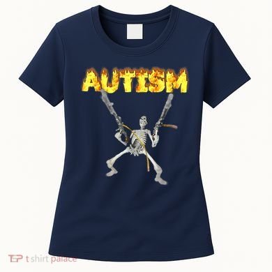 Autism Skeleton Meme Funny Women's T-Shirt