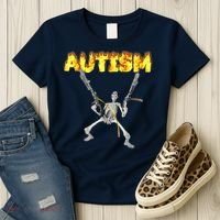Autism Skeleton Meme Funny Women's T-Shirt thumb 3