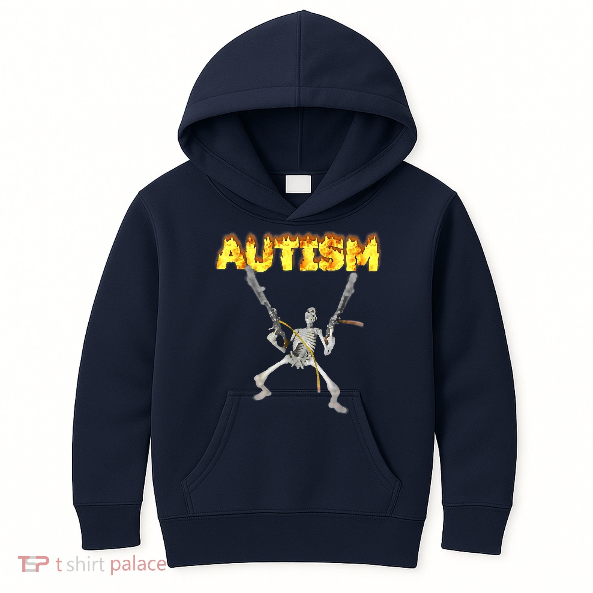 Autism Skeleton Meme Funny Kids Hoodie