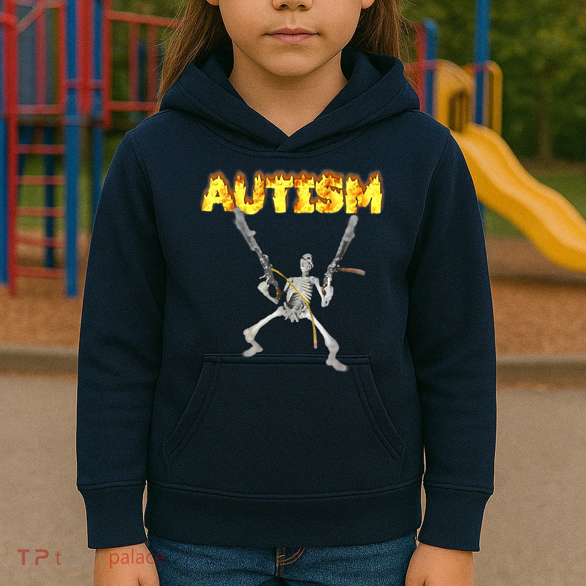 Autism Skeleton Meme Funny Kids Hoodie