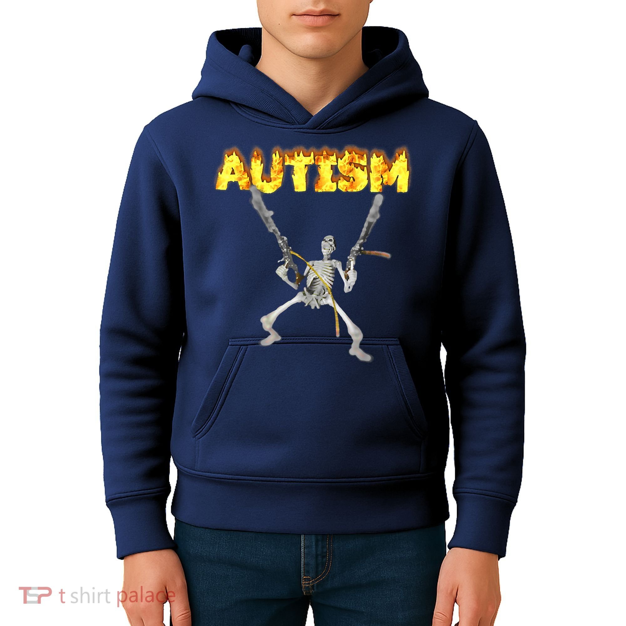 Autism Skeleton Meme Funny Kids Hoodie