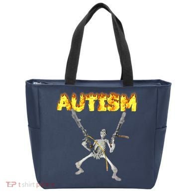 Autism Skeleton Meme Funny Tote Bag