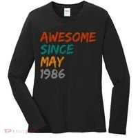 Awesome Since May 1986 Women's Long Sleeve Shirt thumb 0