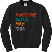 Awesome Since May 1986 Kids Sweatshirt thumb 0