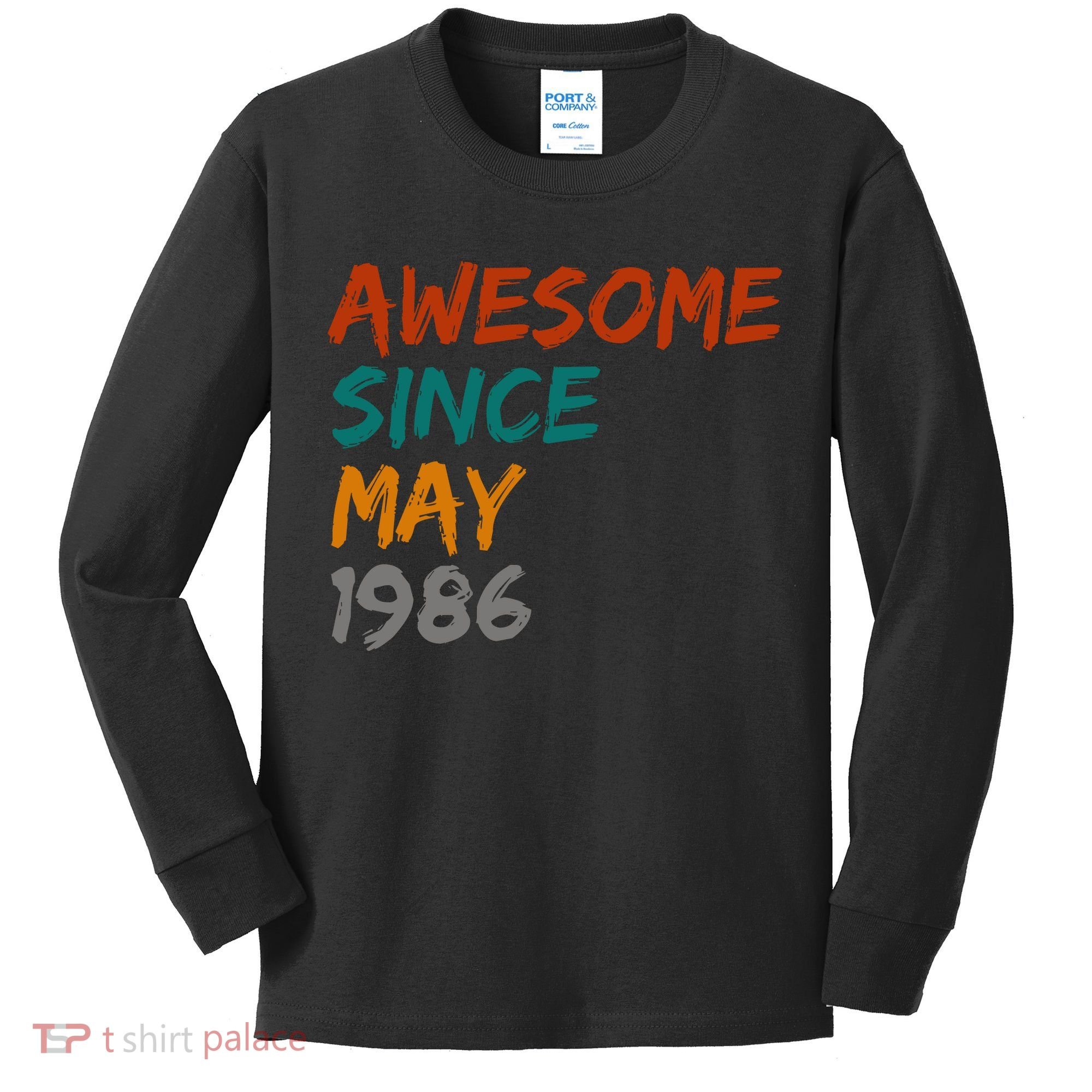 Awesome Since May 1986 Kids Long Sleeve Shirt