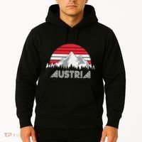 Austria öSterreich Mountains Sunset Austrian Flag Gift Hoodie thumb 2