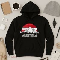 Austria öSterreich Mountains Sunset Austrian Flag Gift Hoodie thumb 3