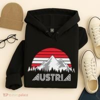 Austria öSterreich Mountains Sunset Austrian Flag Gift Hoodie thumb 4