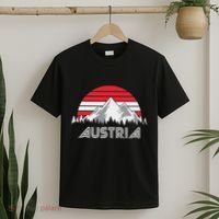 Austria öSterreich Mountains Sunset Austrian Flag Gift T-Shirt thumb 2
