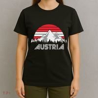 Austria öSterreich Mountains Sunset Austrian Flag Gift T-Shirt thumb 4