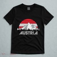 Austria öSterreich Mountains Sunset Austrian Flag Gift T-Shirt thumb 5