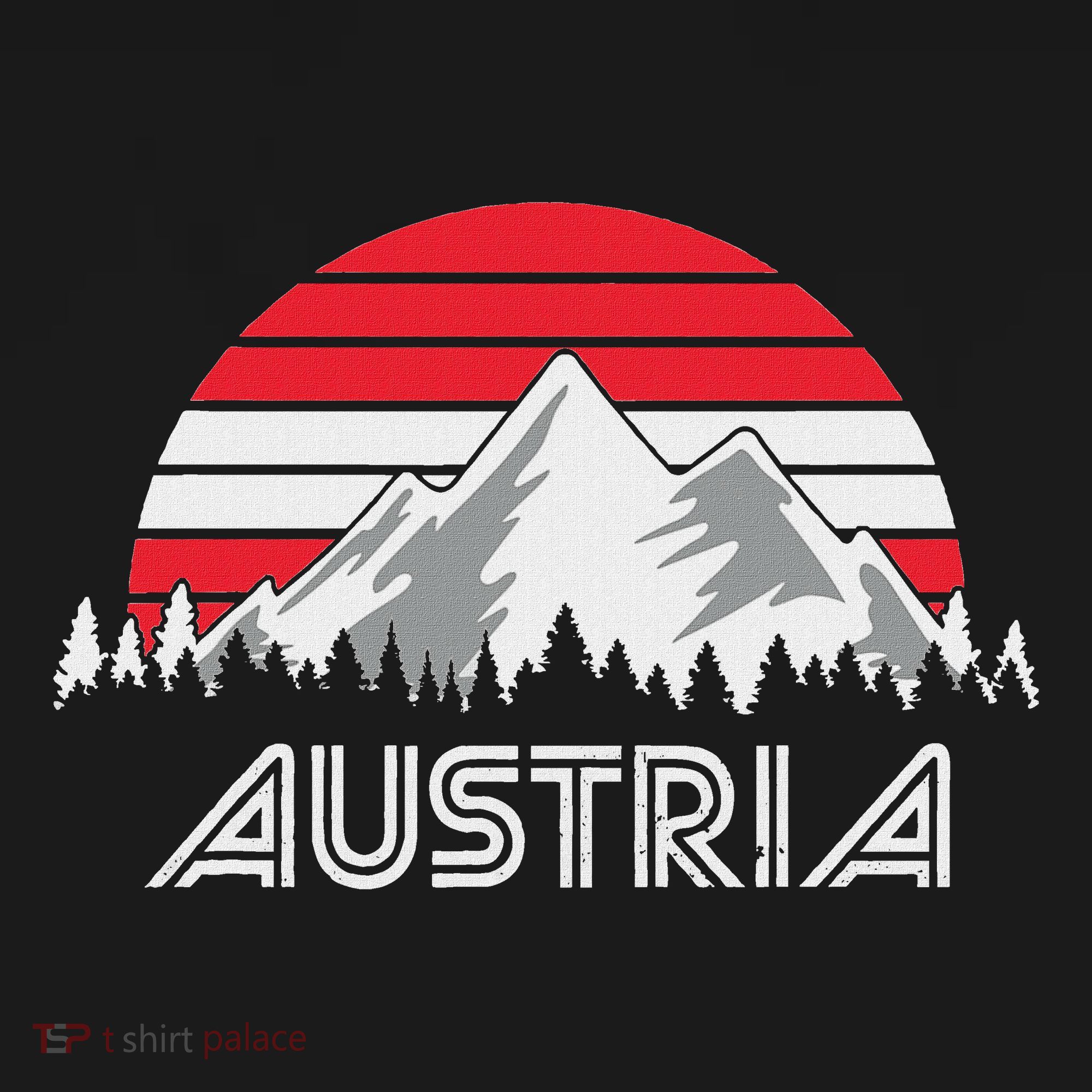 Austria öSterreich Mountains Sunset Austrian Flag Gift Coaster
