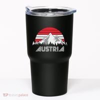 Austria öSterreich Mountains Sunset Austrian Flag Gift Tumbler thumb 0