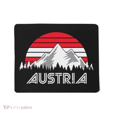 Austria öSterreich Mountains Sunset Austrian Flag Gift Mousepad