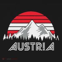 Austria öSterreich Mountains Sunset Austrian Flag Gift Mousepad thumb 1